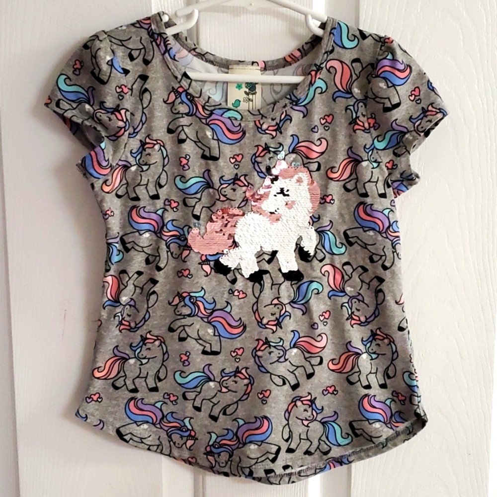 Lilly Bleu unicorn sequin shirt